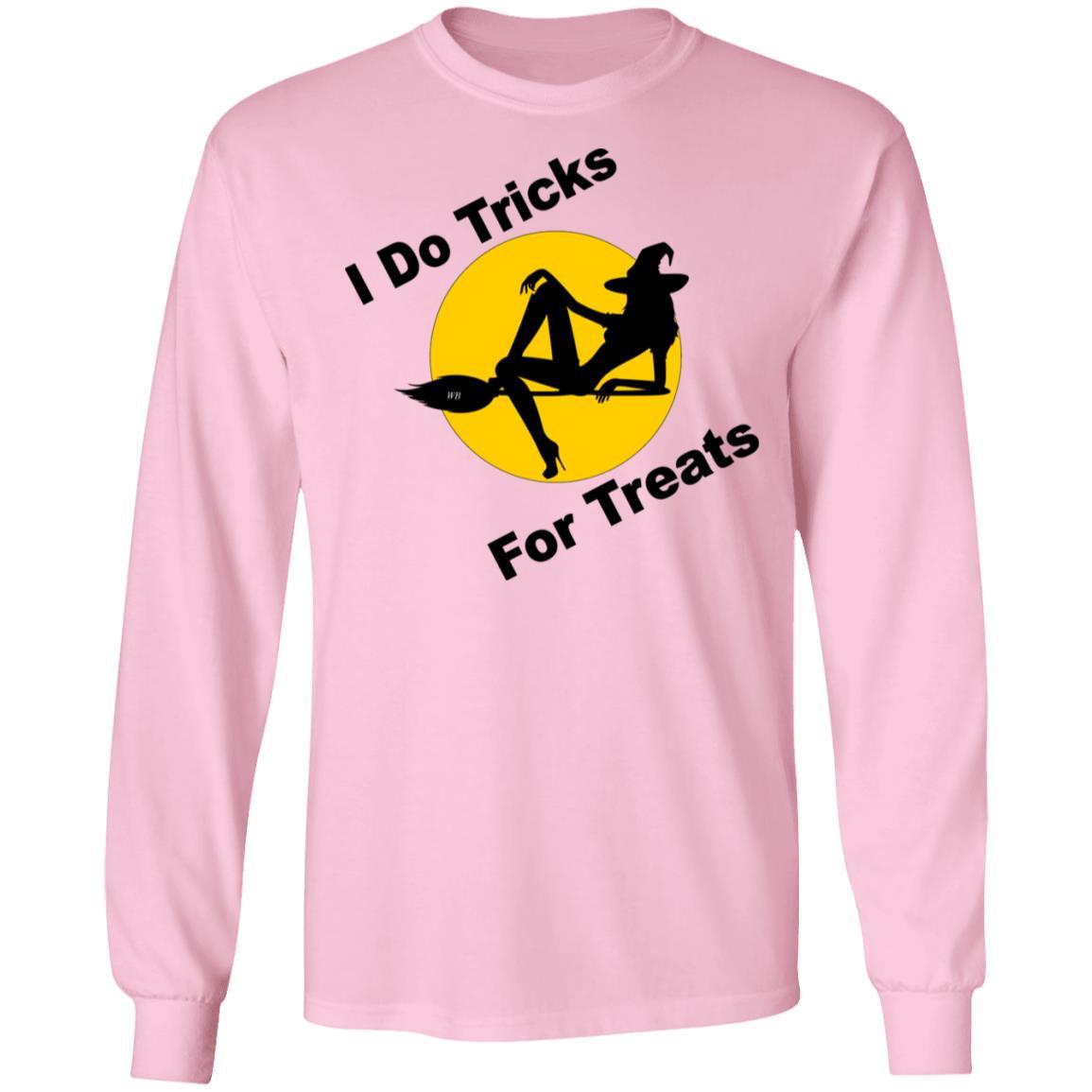 T-Shirts Light Pink / S WineyBitches.Co "I Do Tricks For Treats" LS Ultra Cotton T-Shirt WineyBitchesCo