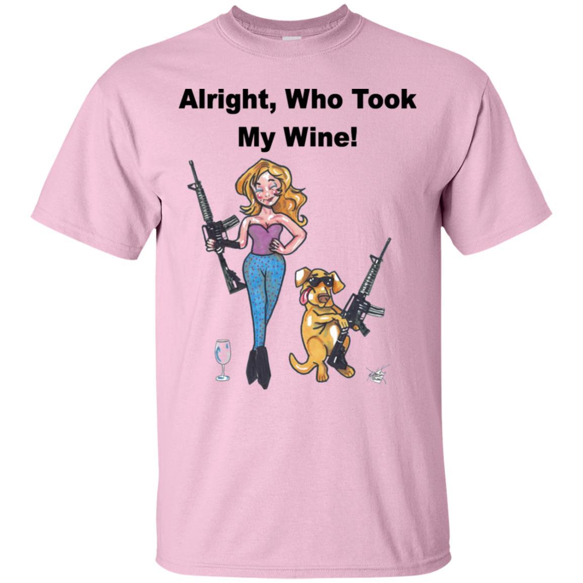 T-Shirts Light Pink / S WineyBitches.co "Who Took My Wine" Ultra Cotton T-Shirt WineyBitchesCo