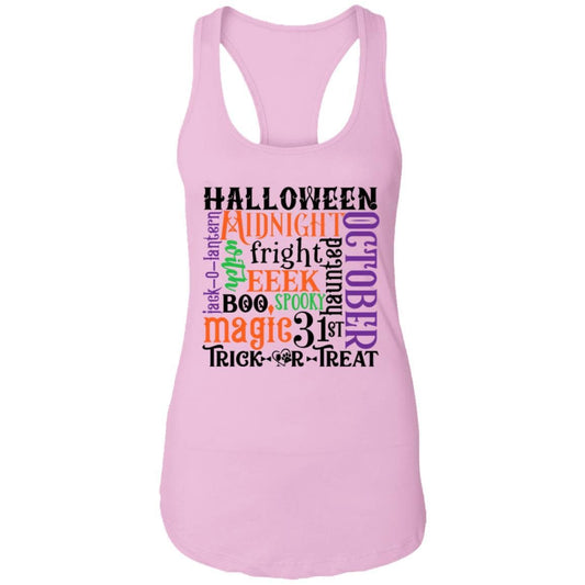 T-Shirts Lilac / X-Small Winey Bitches Co "Halloween Word Jumble" Ladies Ideal Racerback Tank WineyBitchesCo
