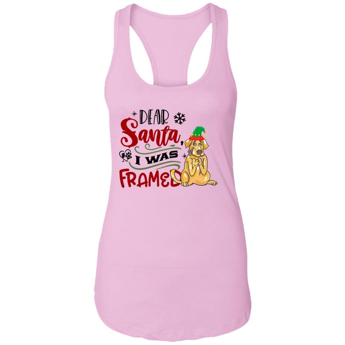 T-Shirts Lilac / X-Small WineyBitches.Co "Dear Santa I Was Framed" Ladies Ideal Racerback Tank WineyBitchesCo