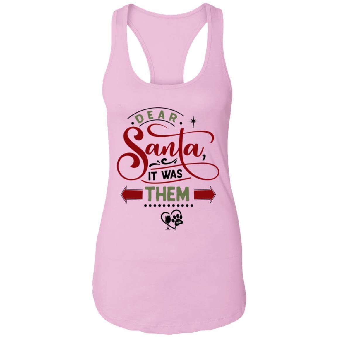 T-Shirts Lilac / X-Small WineyBitches.Co "Dear Santa It Was Them" Ladies Ideal Racerback Tank WineyBitchesCo