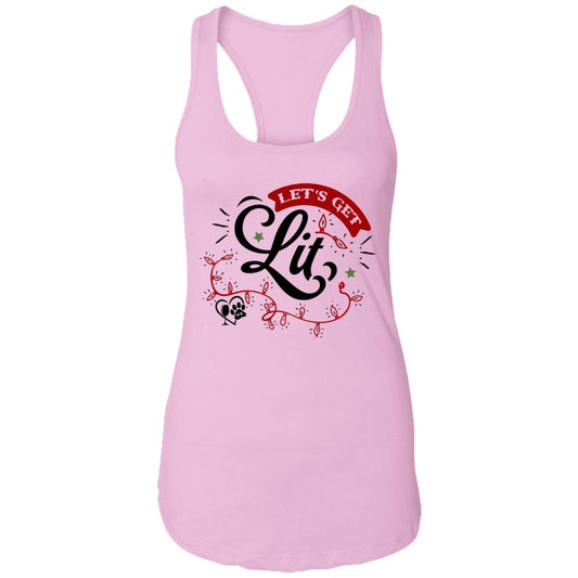 T-Shirts Lilac / X-Small WineyBitches.Co "Let's Get Lit" Ladies Ideal Racerback Tank WineyBitchesCo