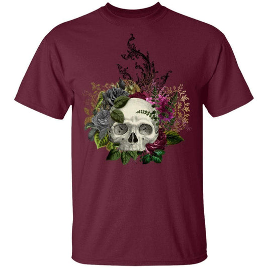 T-Shirts Maroon / S Winey Bitches Co Skull Design #1 5.3 oz. T-Shirt WineyBitchesCo