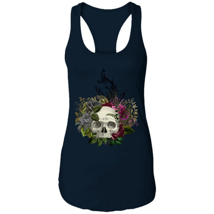 T-Shirts Midnight Navy / X-Small Winey Bitches Co Skull Design #1 Ladies Ideal Racerback Tank WineyBitchesCo