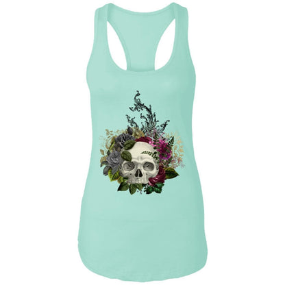 T-Shirts Mint / X-Small Winey Bitches Co Skull Design #1 Ladies Ideal Racerback Tank WineyBitchesCo