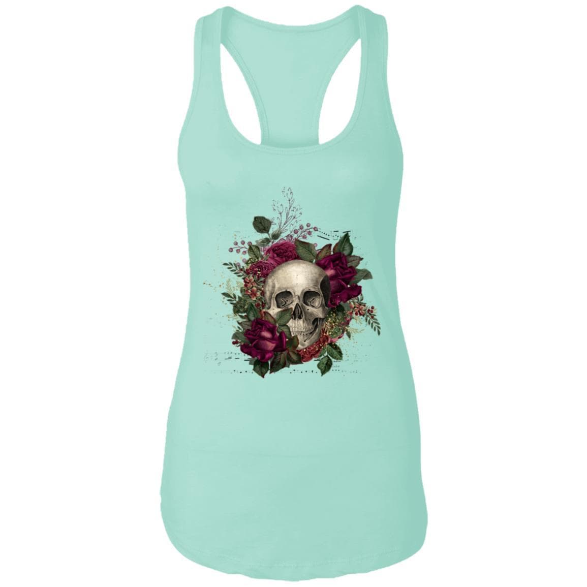 T-Shirts Mint / X-Small Winey Bitches Co Skull Design #2 Ladies Ideal Racerback Tank WineyBitchesCo