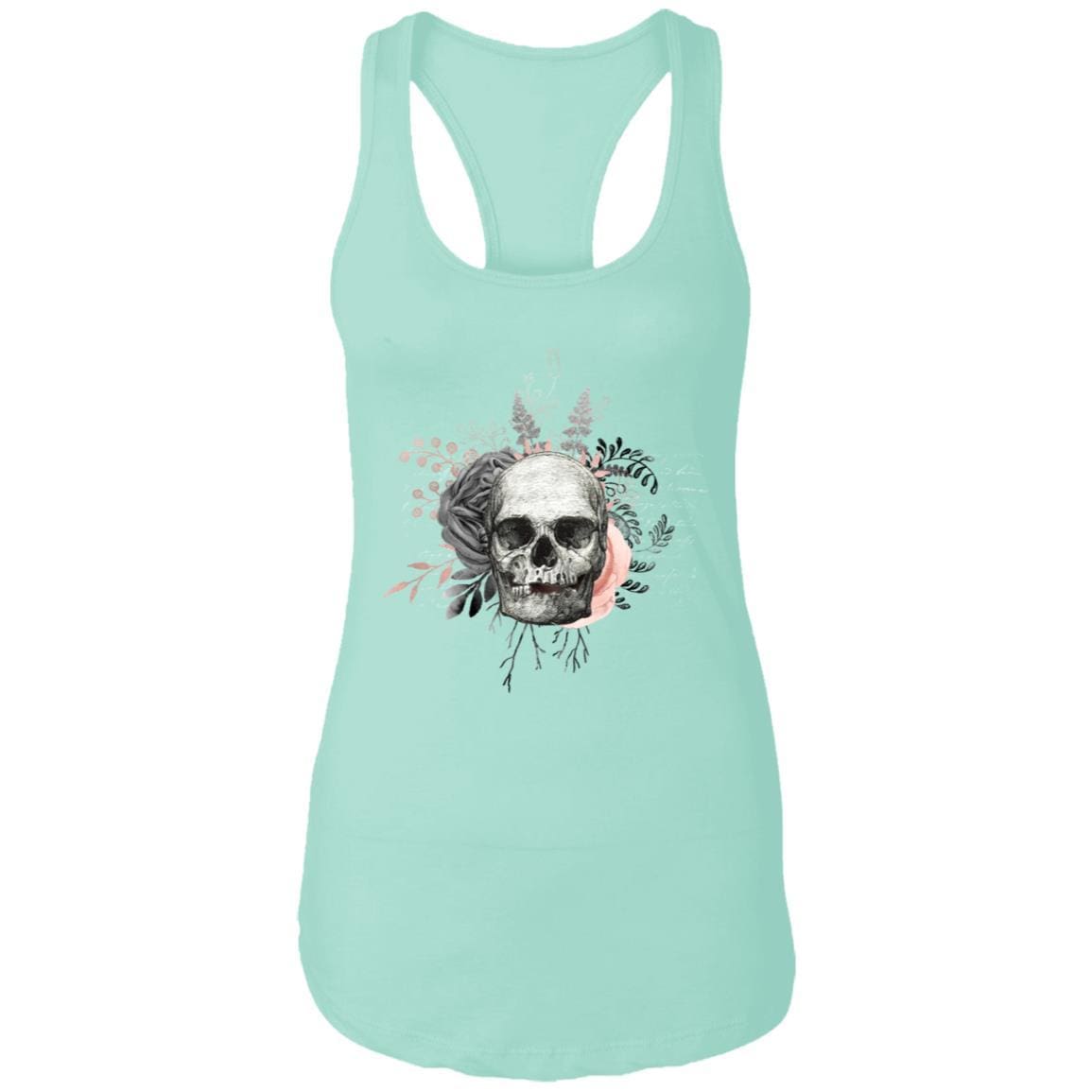 T-Shirts Mint / X-Small Winey Bitches Co Skull Design #4 Ladies Ideal Racerback Tank WineyBitchesCo