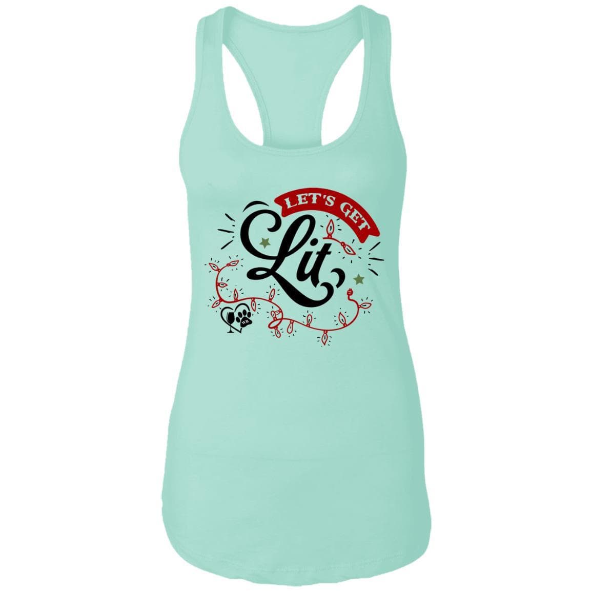 T-Shirts Mint / X-Small WineyBitches.Co "Let's Get Lit" Ladies Ideal Racerback Tank WineyBitchesCo