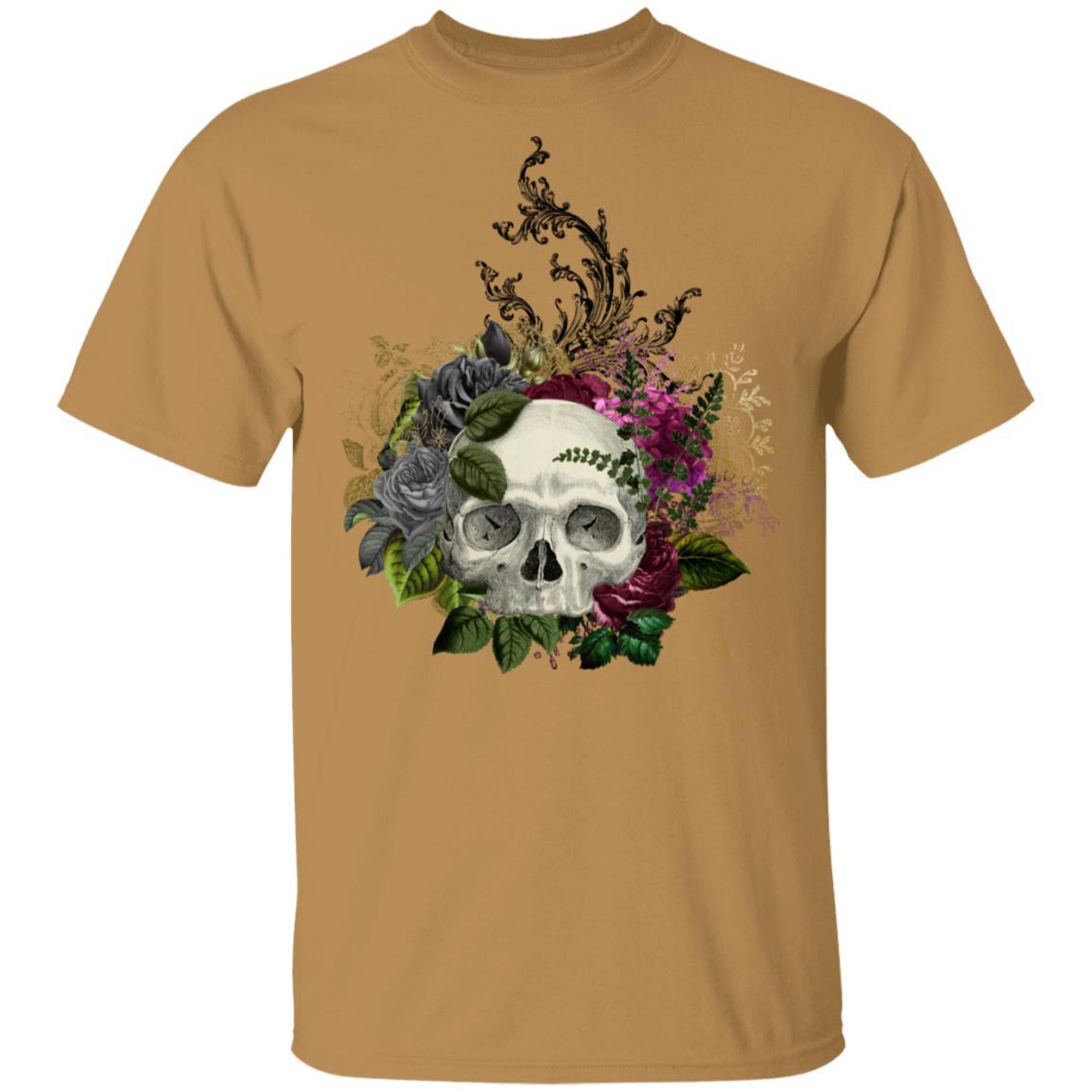 T-Shirts Old Gold / S Winey Bitches Co Skull Design #1 5.3 oz. T-Shirt WineyBitchesCo