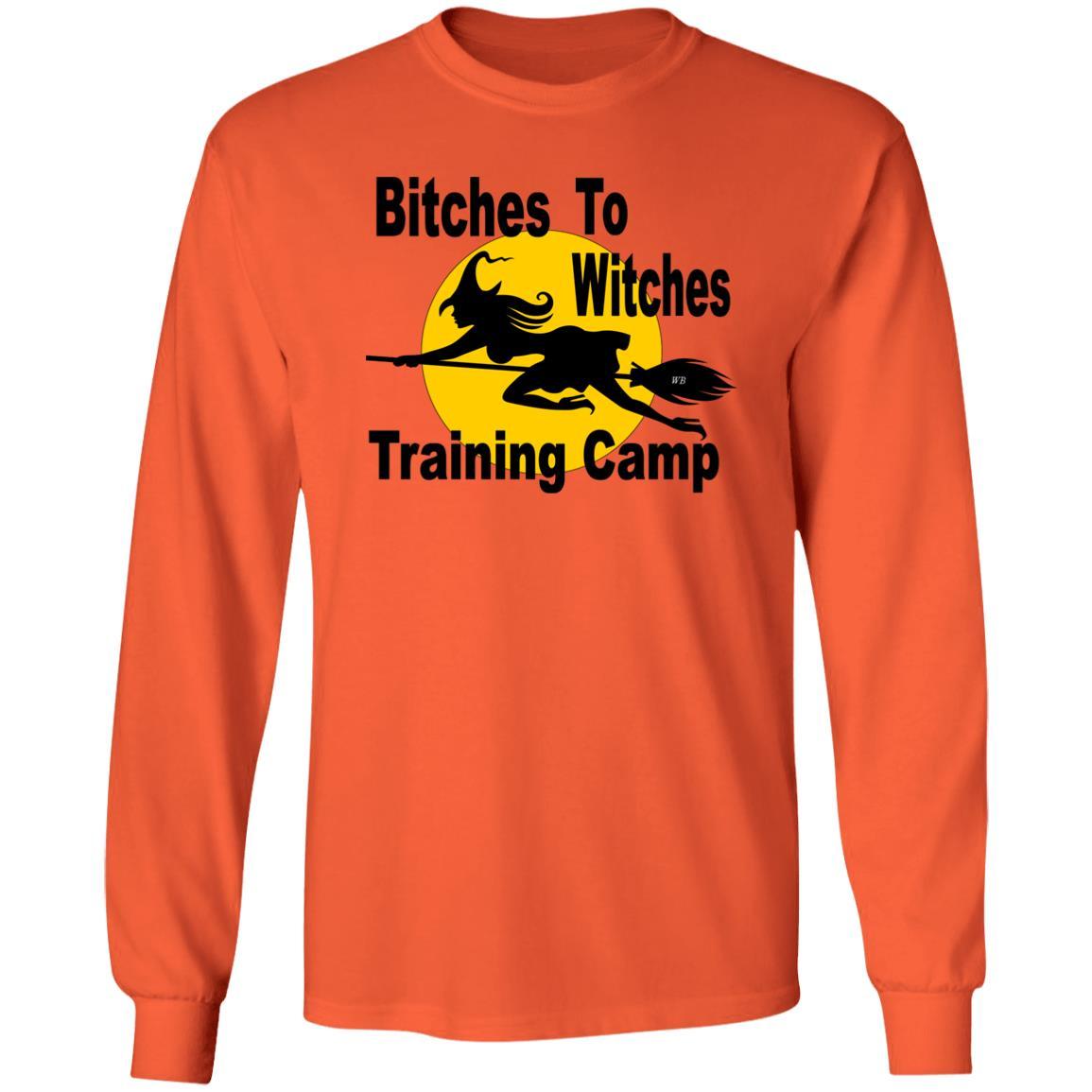 T-Shirts Orange / S WineyBitches.Co "Bitches To Witches Training Camp" LS Ultra Cotton T-Shirt WineyBitchesCo