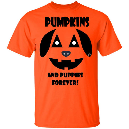 T-Shirts Orange / S WineyBitches.Co "Pumpkins And Puppies Forever" Halloween Collection Ultra Cotton T-Shirt WineyBitchesCo