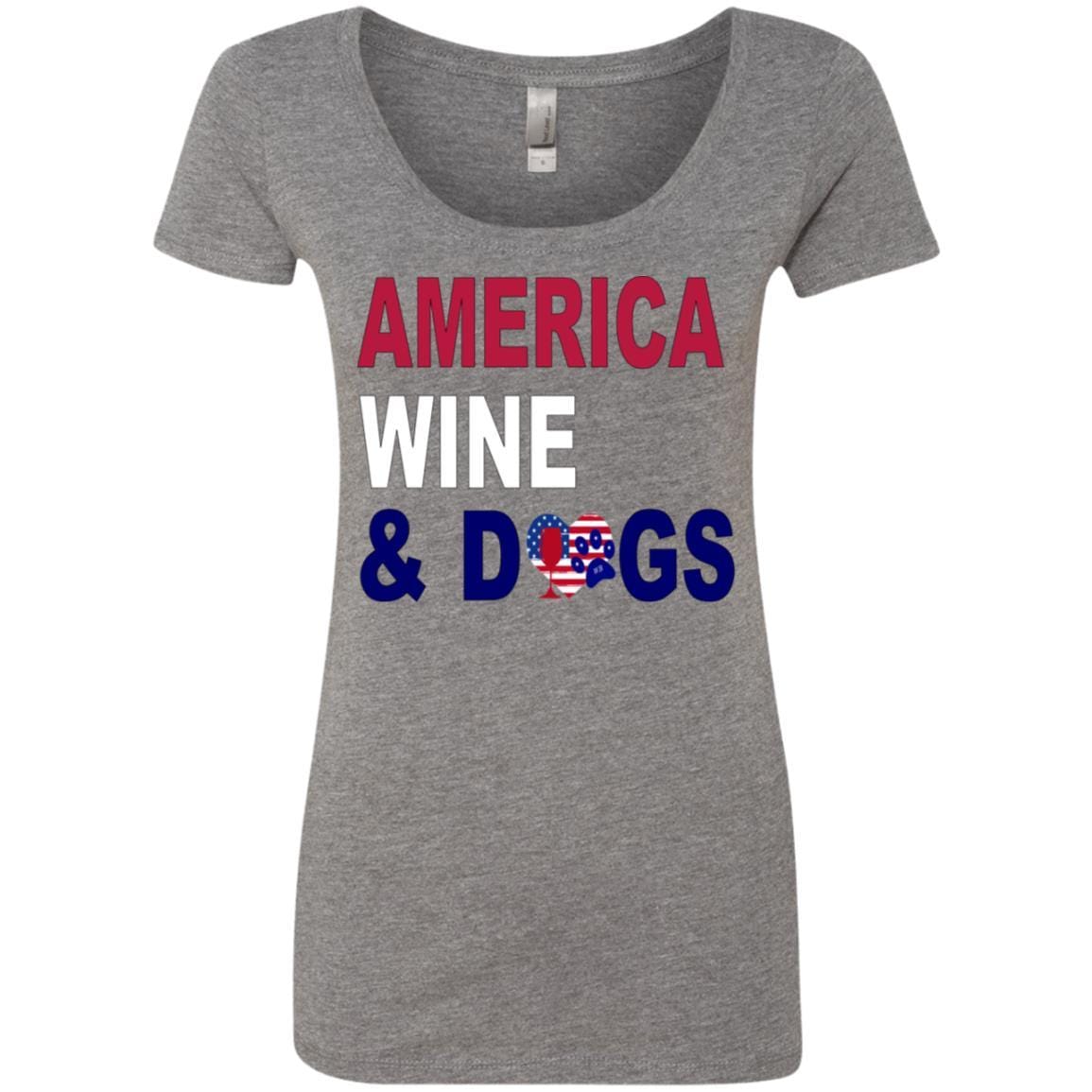 T-Shirts Premium Heather / S WineyBitches.Co America Wine and Dogs Ladies' Triblend Scoop WineyBitchesCo