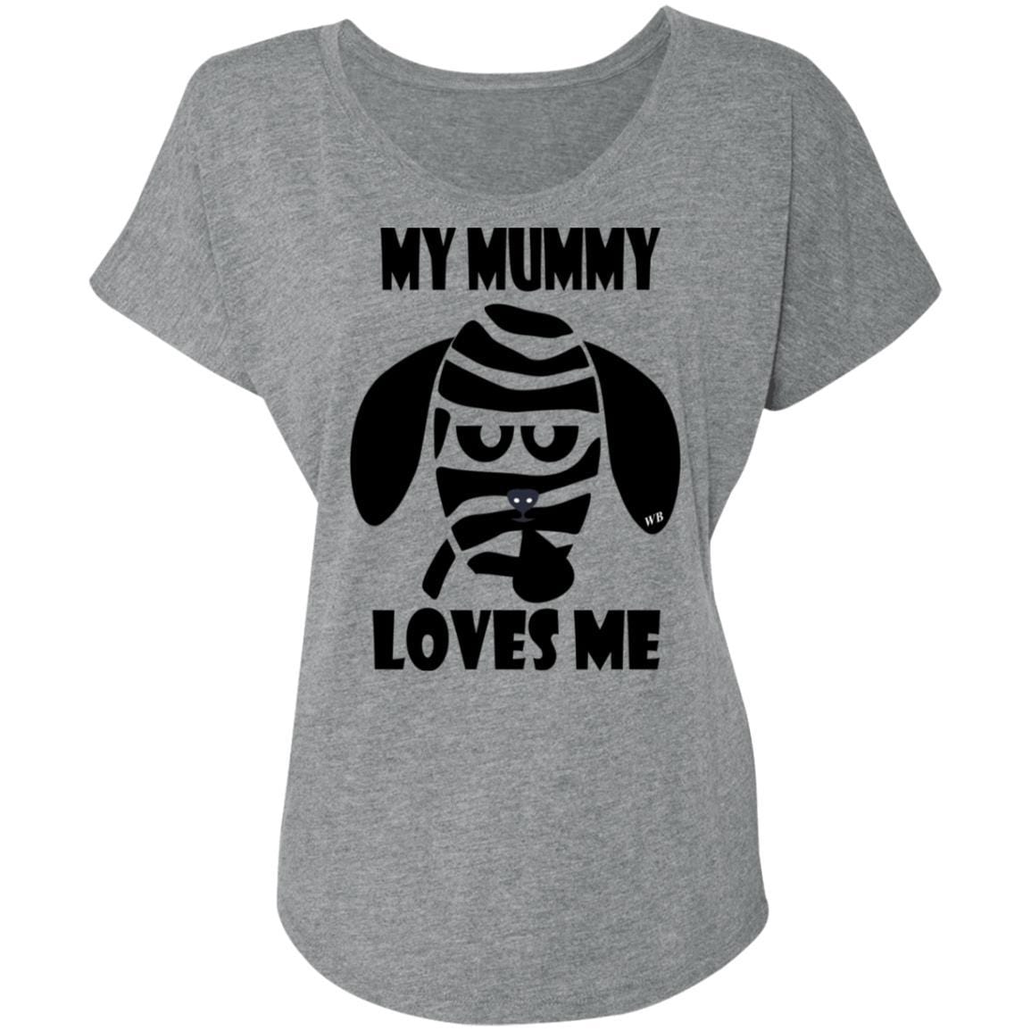 T-Shirts Premium Heather / X-Small WineyBitches.Co "My Mummy Loves Me" Halloween Ladies' Triblend Dolman Sleeve WineyBitchesCo