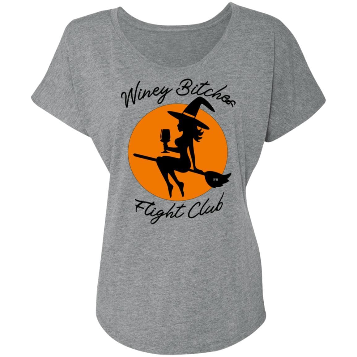 T-Shirts Premium Heather / X-Small WineyBitches.Co "Winey Bitches Flight Club" Ladies' Triblend Dolman Sleeve WineyBitchesCo