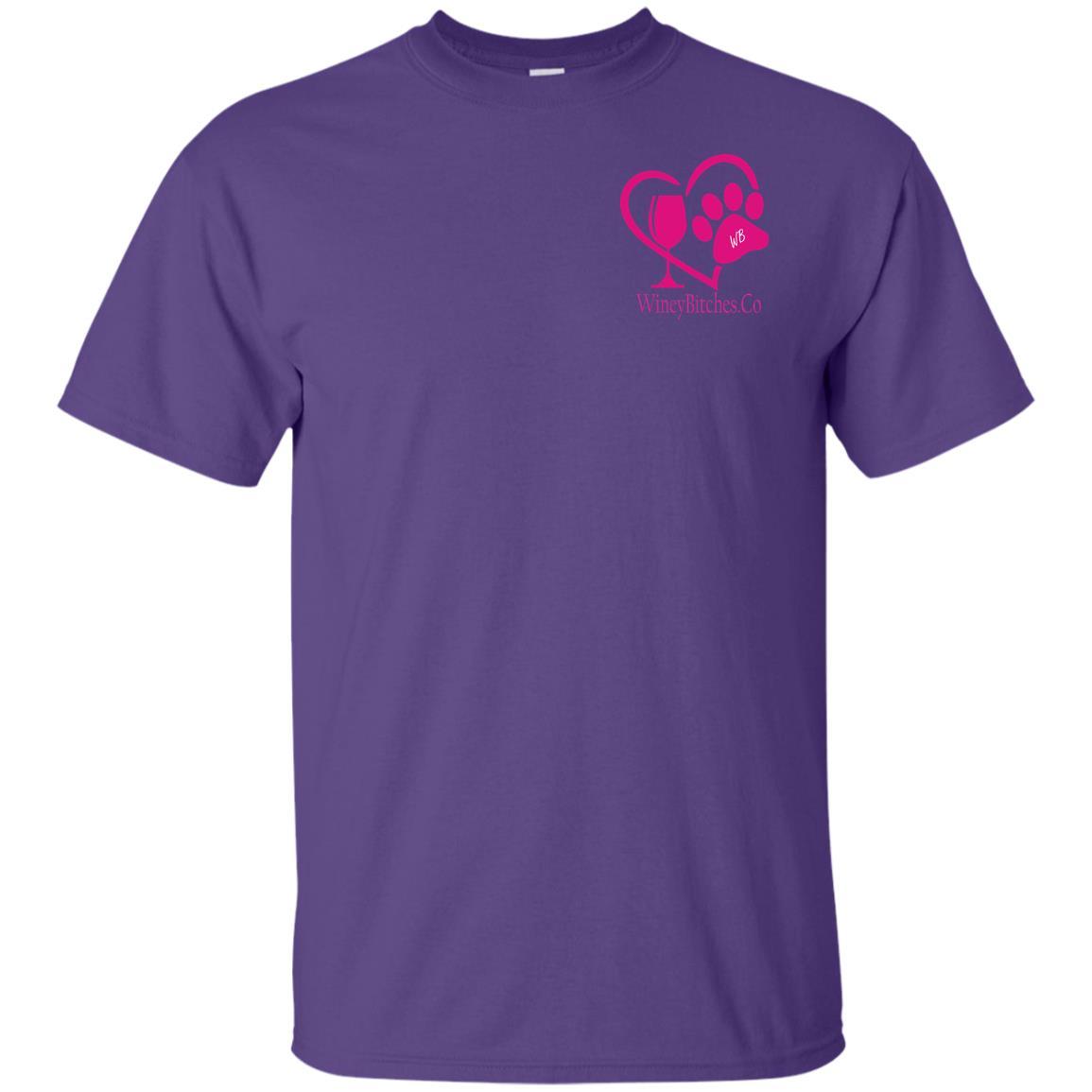 T-Shirts Purple / S WB " I Support Drink A Cup Save A Pup" Ultra Cotton T-Shirt Double graphics WineyBitchesCo