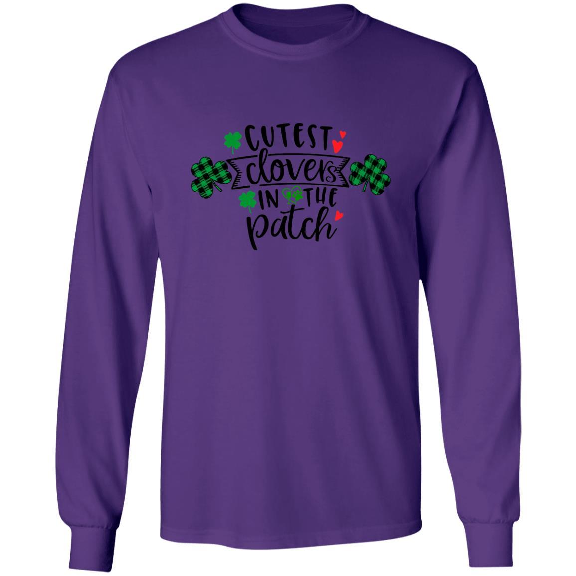 T-Shirts Purple / S Winey Bitches Co "Cutest Clovers in the Patch" LS Ultra Cotton T-Shirt WineyBitchesCo