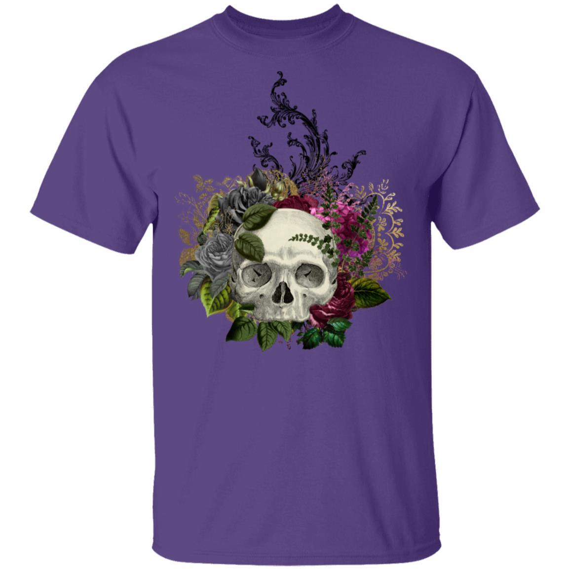 T-Shirts Purple / S Winey Bitches Co Skull Design #1 5.3 oz. T-Shirt WineyBitchesCo