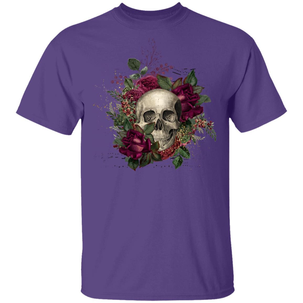 T-Shirts Purple / S Winey Bitches Co Skull Design #2 5.3 oz. T-Shirt WineyBitchesCo