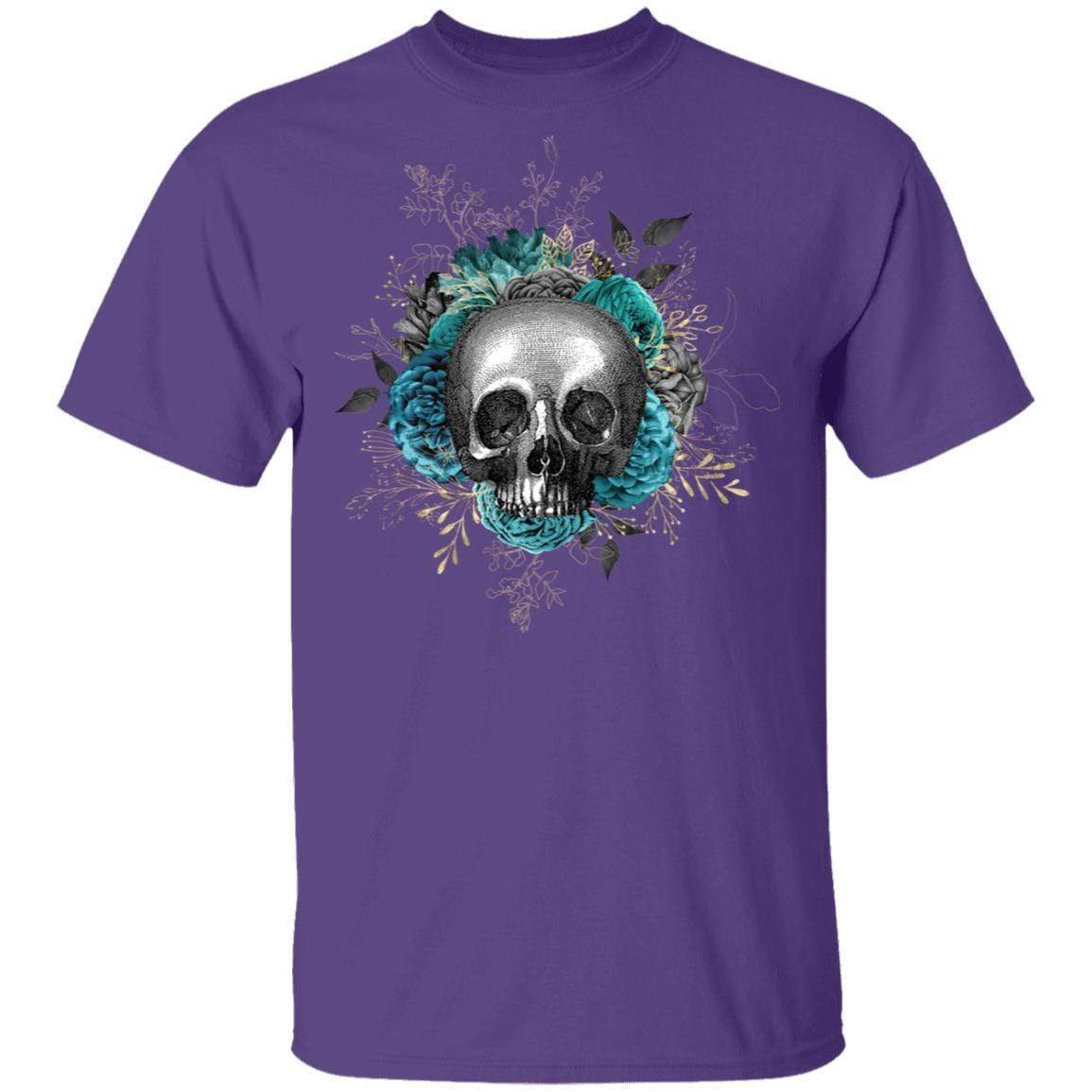 T-Shirts Purple / S Winey Bitches Co Skull Design #3 5.3 oz. T-Shirt WineyBitchesCo