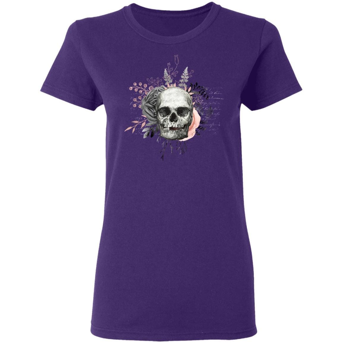T-Shirts Purple / S Winey Bitches Co Skull Design # 3 Ladies' 5.3 oz. T-Shirt WineyBitchesCo