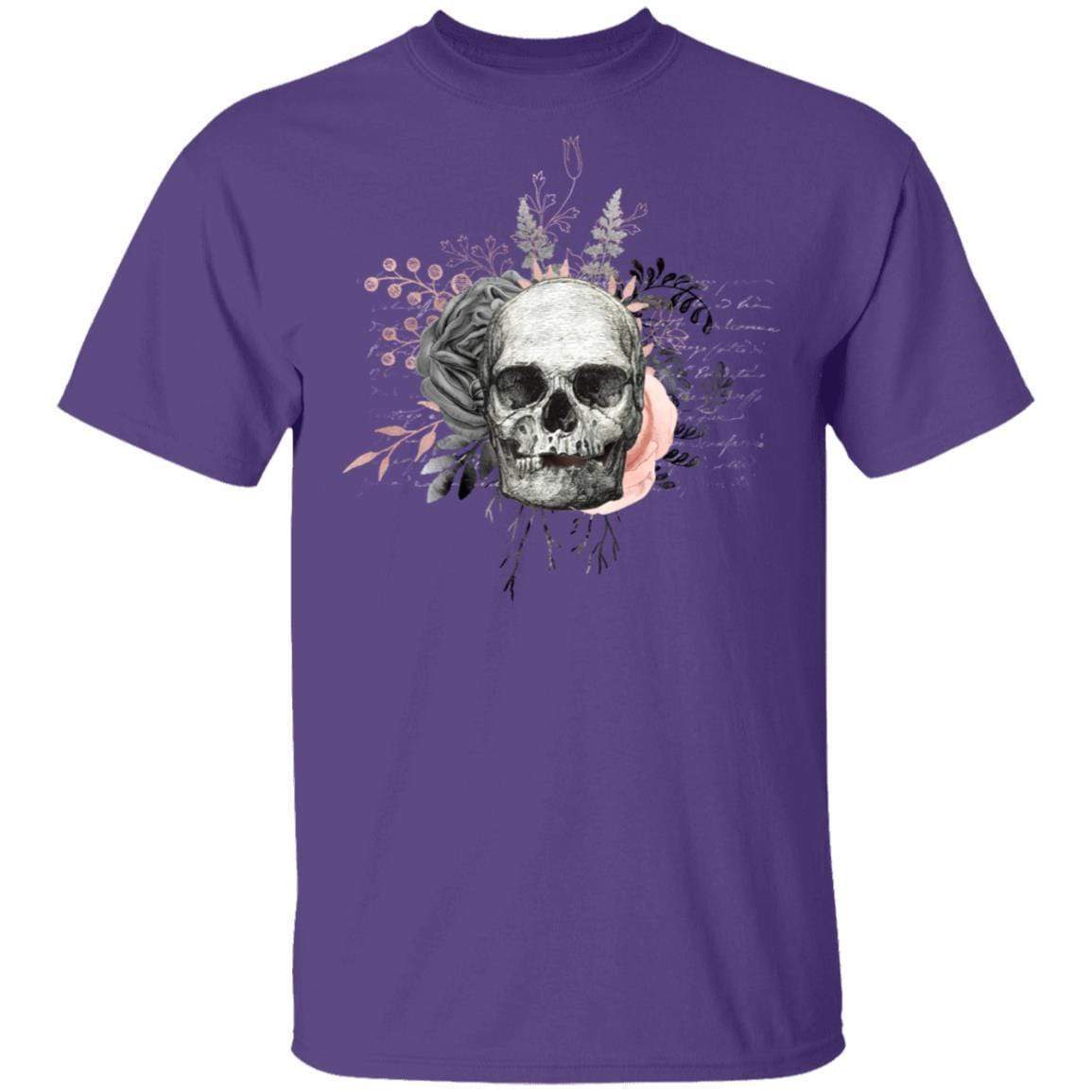 T-Shirts Purple / S Winey Bitches Co Skull Design #4 5.3 oz. T-Shirt WineyBitchesCo