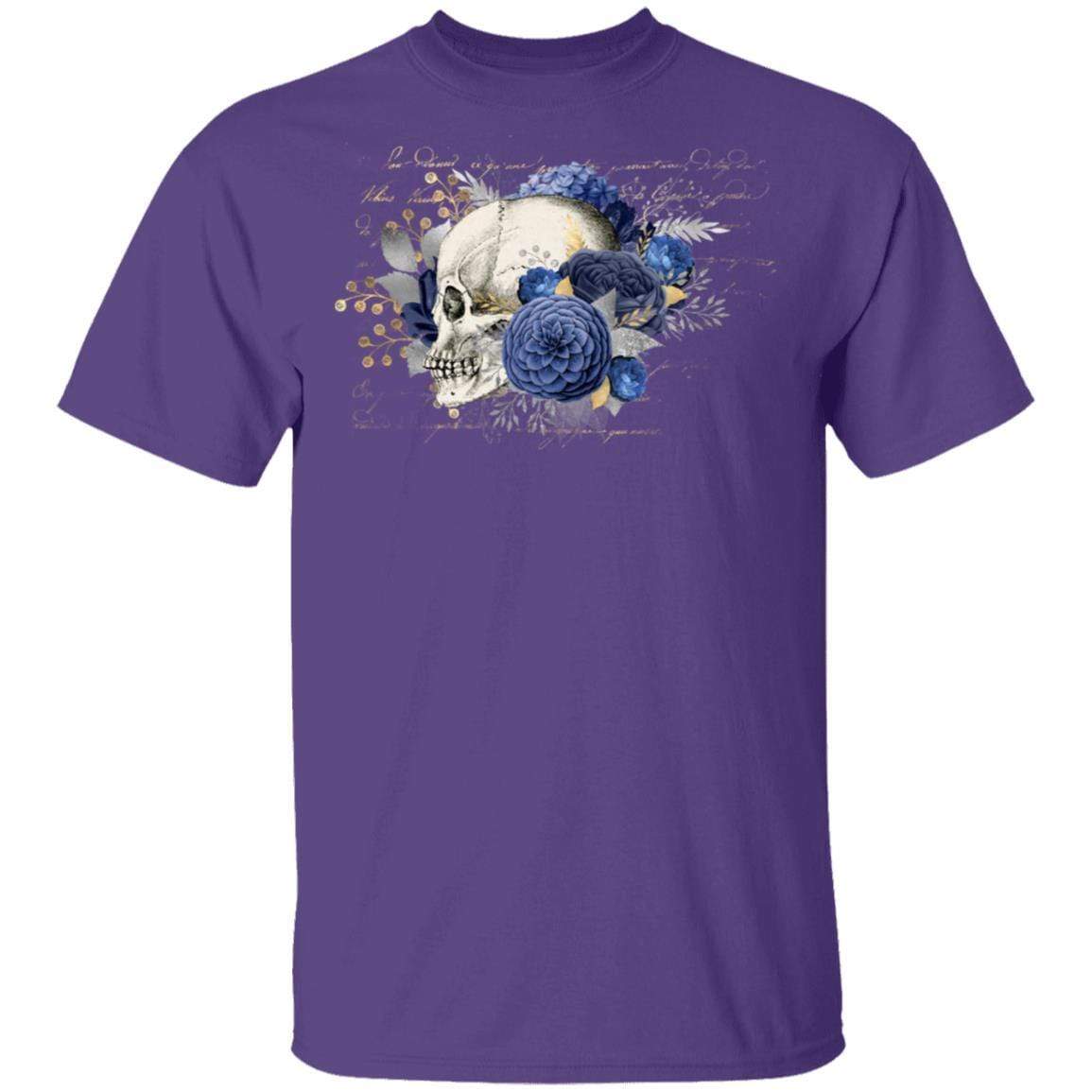 T-Shirts Purple / S Winey Bitches Co Skull Design #5 5.3 oz. T-Shirt WineyBitchesCo