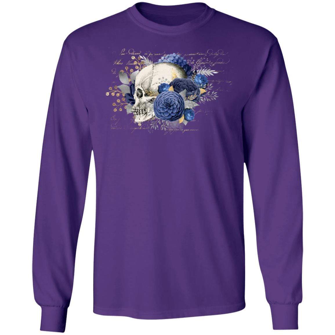 T-Shirts Purple / S Winey Bitches Co Skull Design #5 LS Ultra Cotton T-Shirt WineyBitchesCo