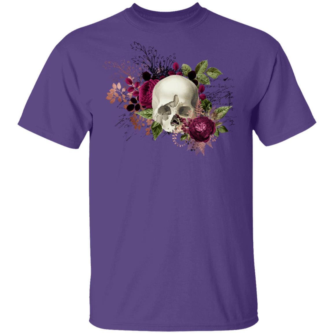 T-Shirts Purple / S Winey Bitches Co Skull Design #6 5.3 oz. T-Shirt WineyBitchesCo