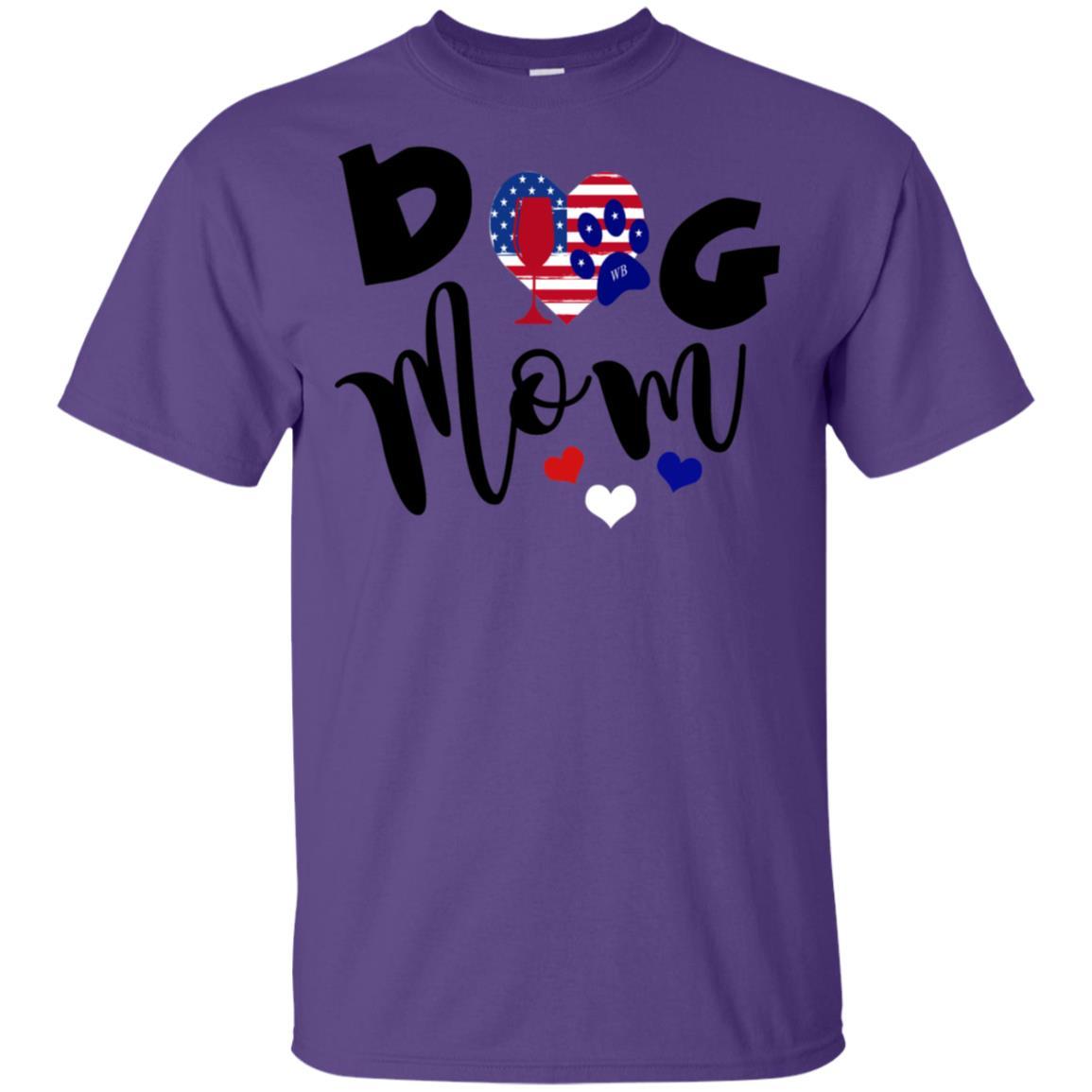 T-Shirts Purple / S WineyBitches.Co American Dog Mom Ultra Cotton T-Shirt WineyBitchesCo