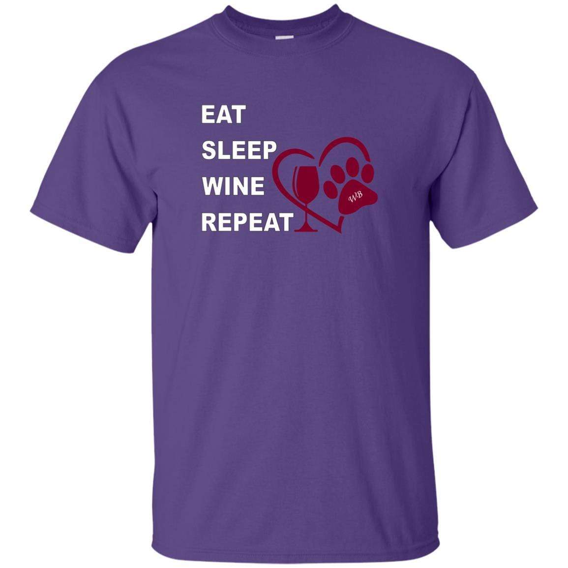 T-Shirts Purple / S WineyBitches.Co "Eat, Sleep, Wine, Repeat" Ultra Cotton T-Shirt WineyBitchesCo