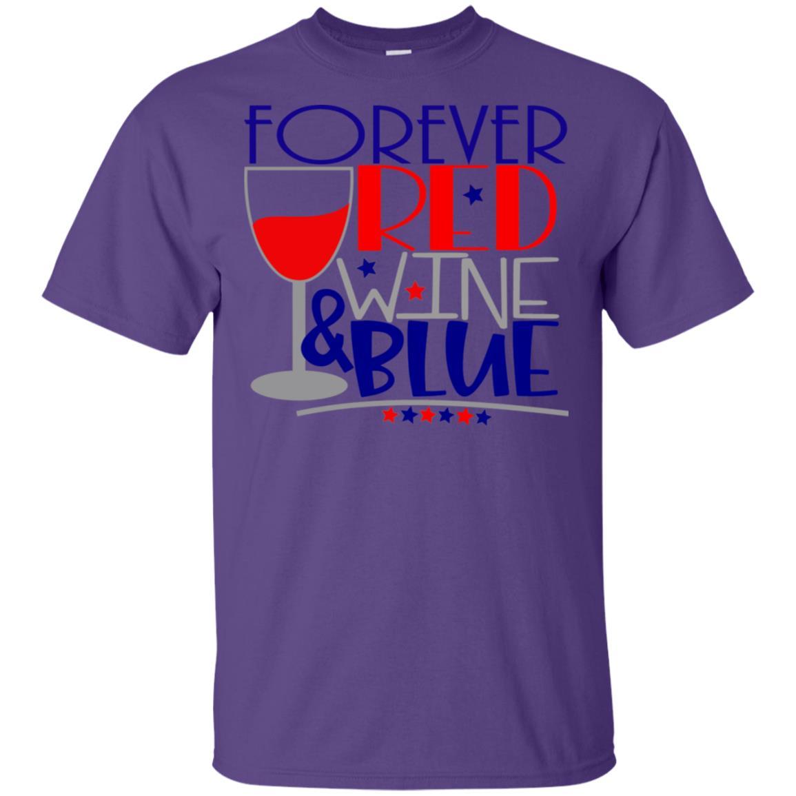 T-Shirts Purple / S WineyBitches.Co Forever Red Wine and Blue Ultra Cotton T-Shirt WineyBitchesCo