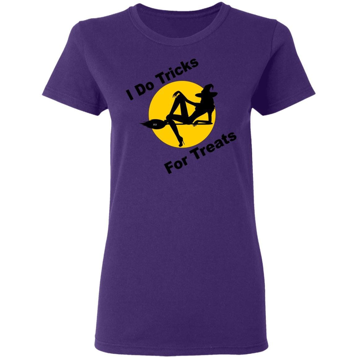 T-Shirts Purple / S WineyBitches.Co "I Do Tricks For Treats" Halloween Ladies' 5.3 oz. T-Shirt WineyBitchesCo