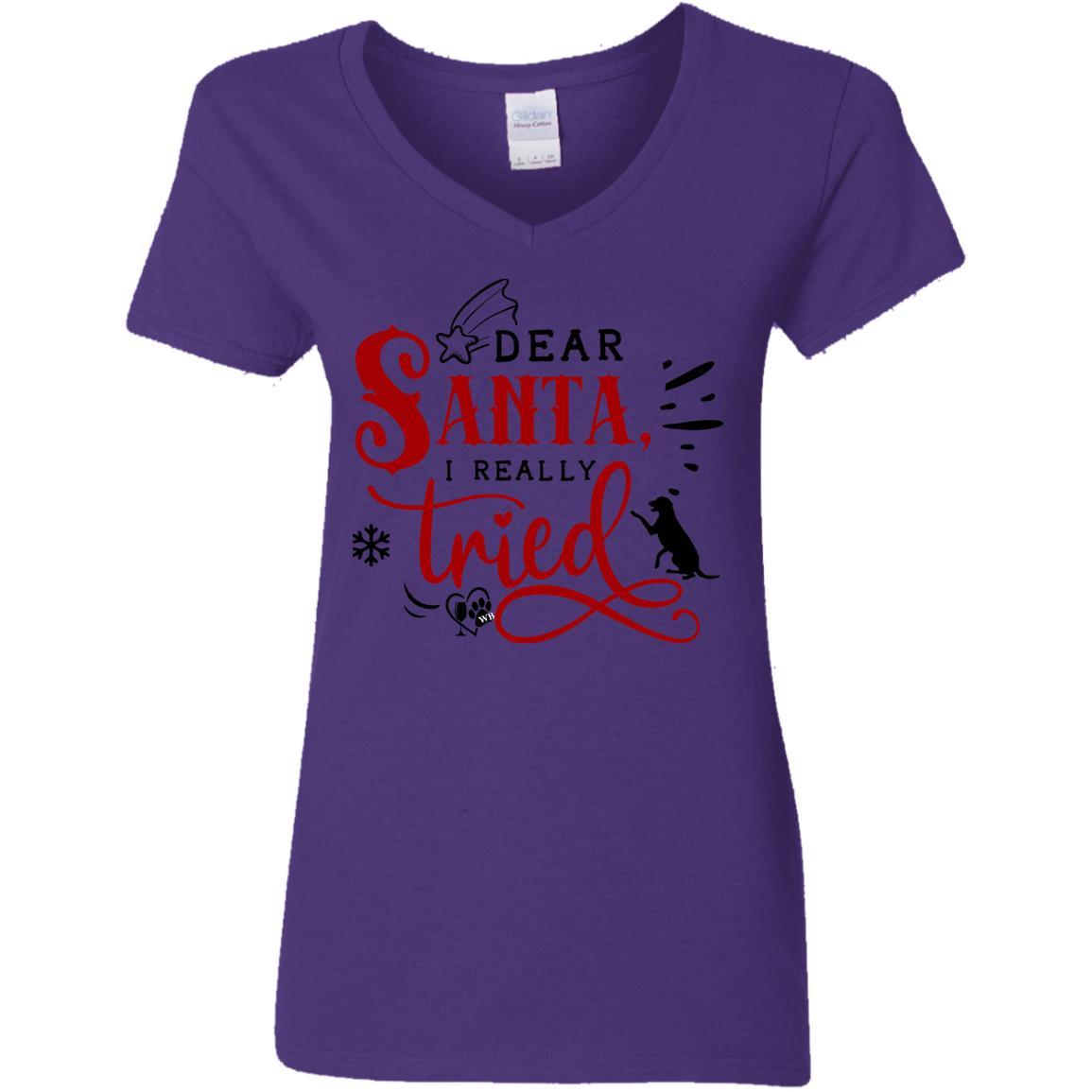 T-Shirts Purple / S WineyBitches.Co Ladies' 5.3 oz. V-Neck T-Shirt WineyBitchesCo