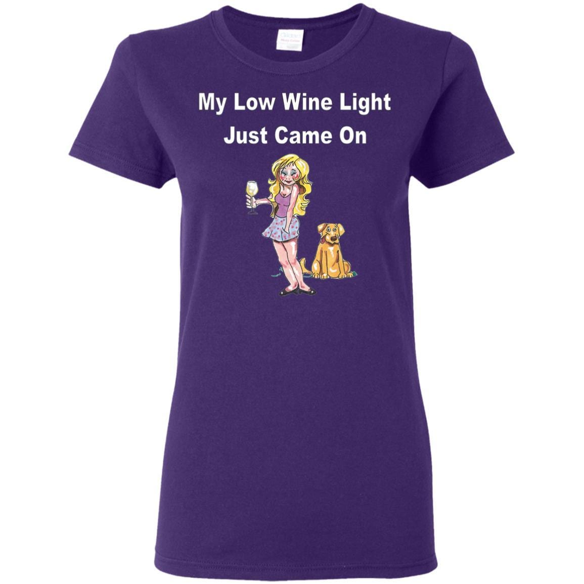 T-Shirts Purple / S WineyBitches.co 'Low Wine Light" Ladies' 5.3 oz. T-Shirt WineyBitchesCo