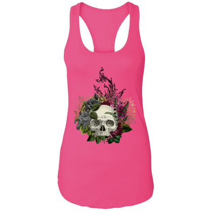 T-Shirts Raspberry / X-Small Winey Bitches Co Skull Design #1 Ladies Ideal Racerback Tank WineyBitchesCo