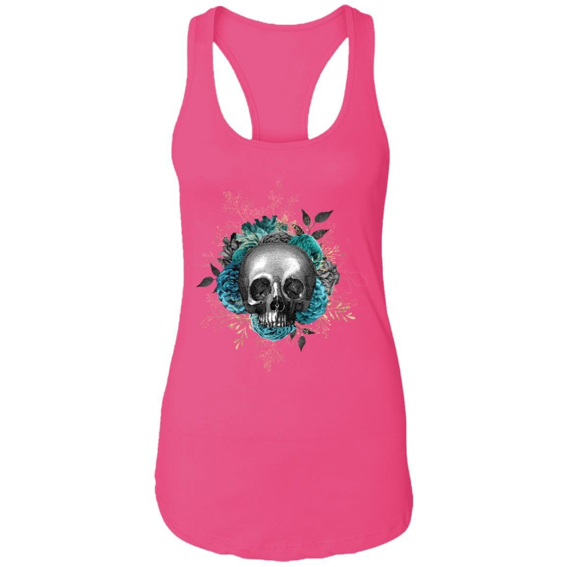T-Shirts Raspberry / X-Small Winey Bitches Co Skull Design #3 Ladies Ideal Racerback Tank WineyBitchesCo