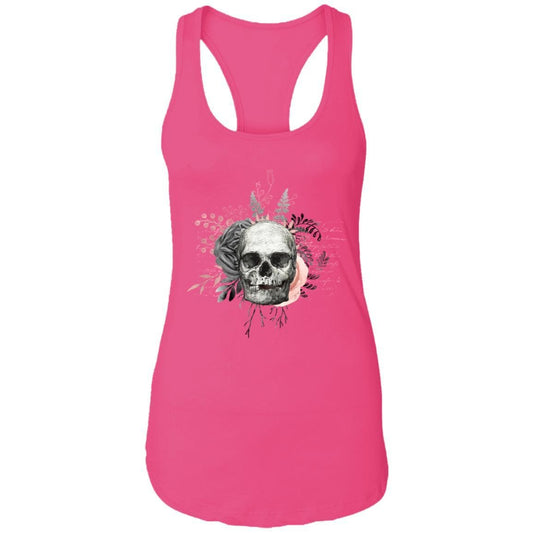 T-Shirts Raspberry / X-Small Winey Bitches Co Skull Design #4 Ladies Ideal Racerback Tank WineyBitchesCo