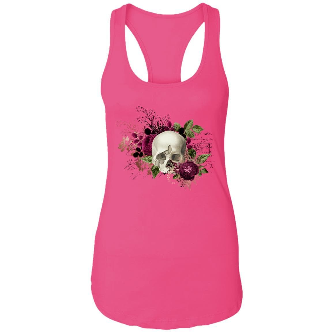 T-Shirts Raspberry / X-Small Winey Bitches Co Skull Design #6 Ladies Ideal Racerback Tank WineyBitchesCo