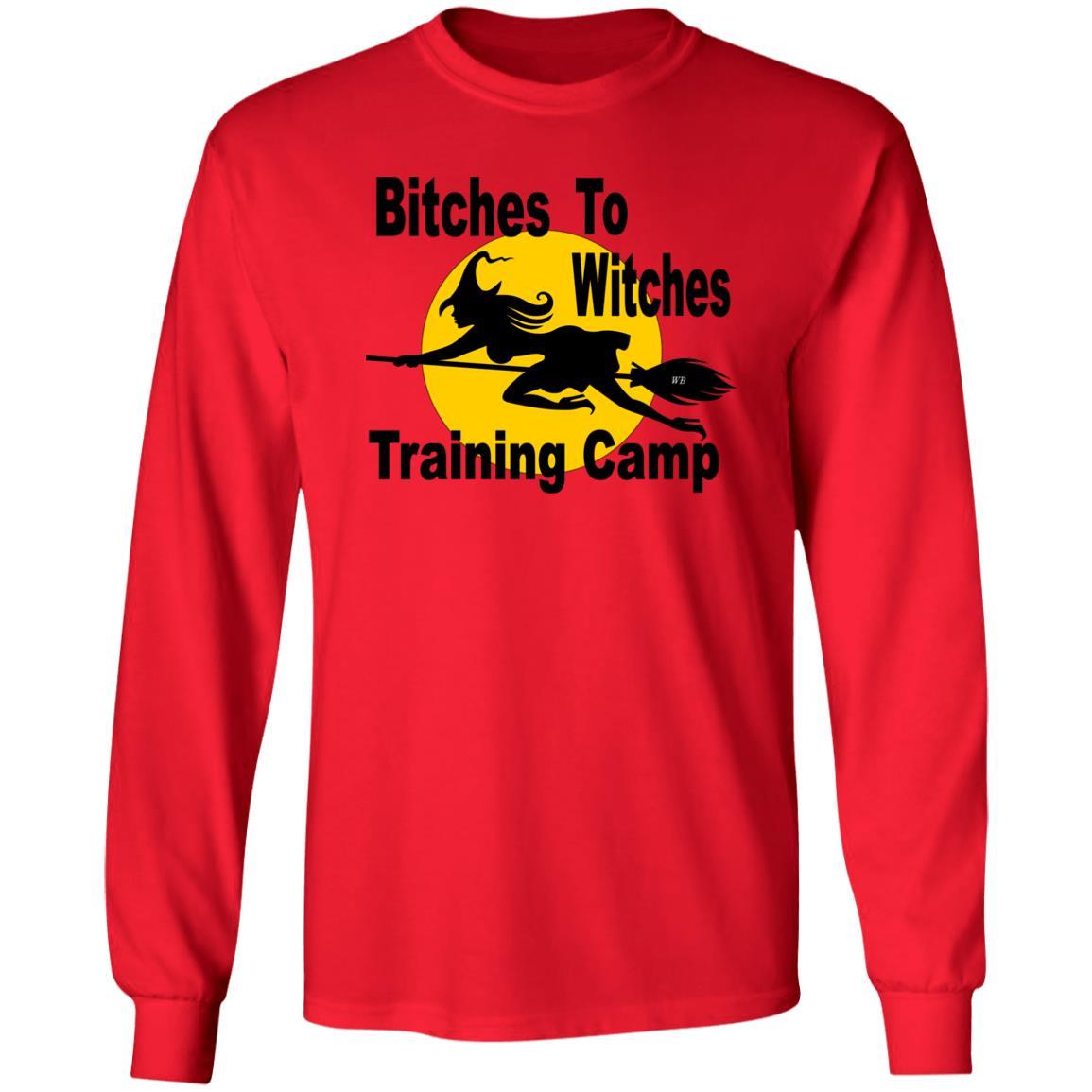 T-Shirts Red / S WineyBitches.Co "Bitches To Witches Training Camp" LS Ultra Cotton T-Shirt WineyBitchesCo
