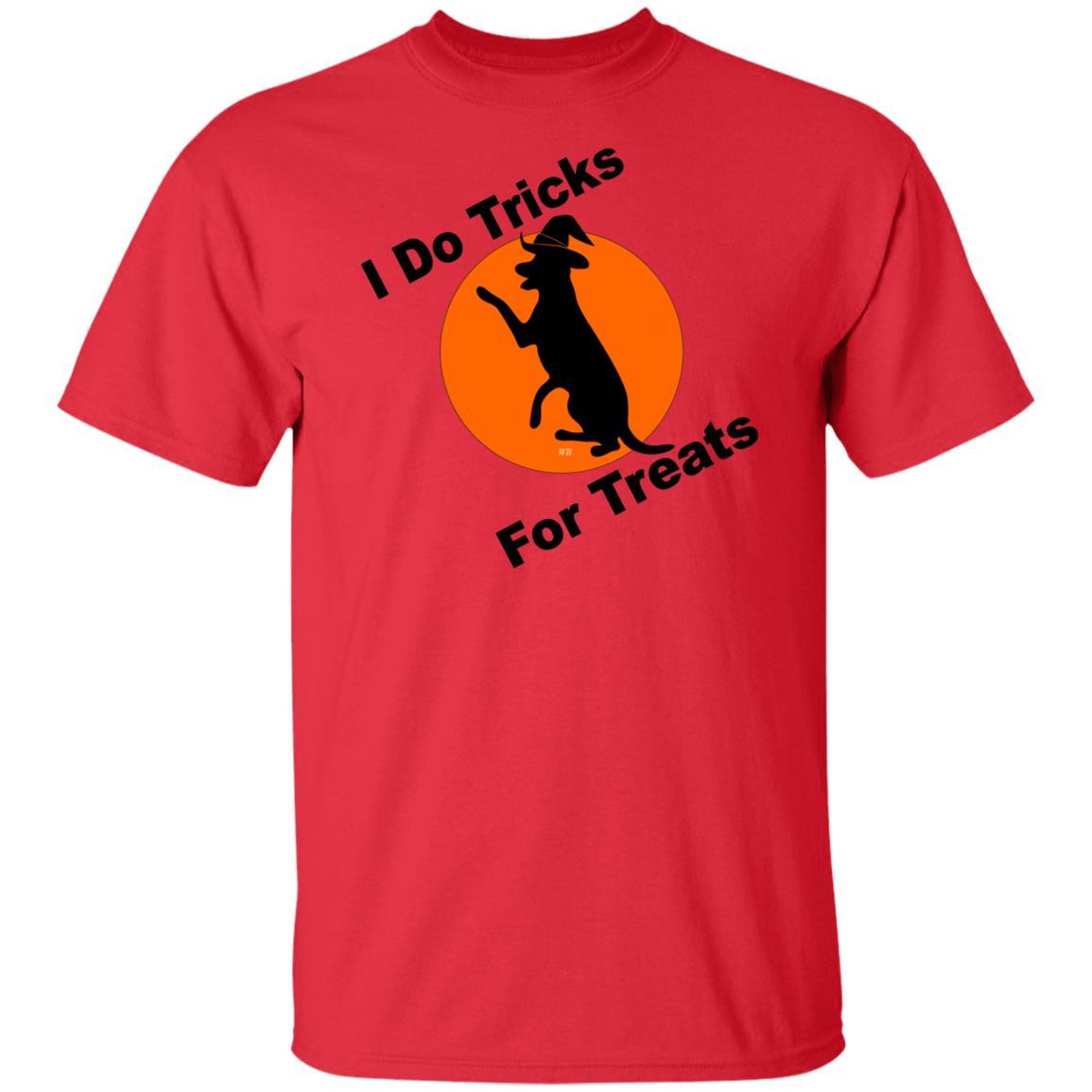 T-Shirts Red / S WineyBitches.Co "I Do Tricks For Treats" Dog- Ultra Cotton T-Shirt WineyBitchesCo