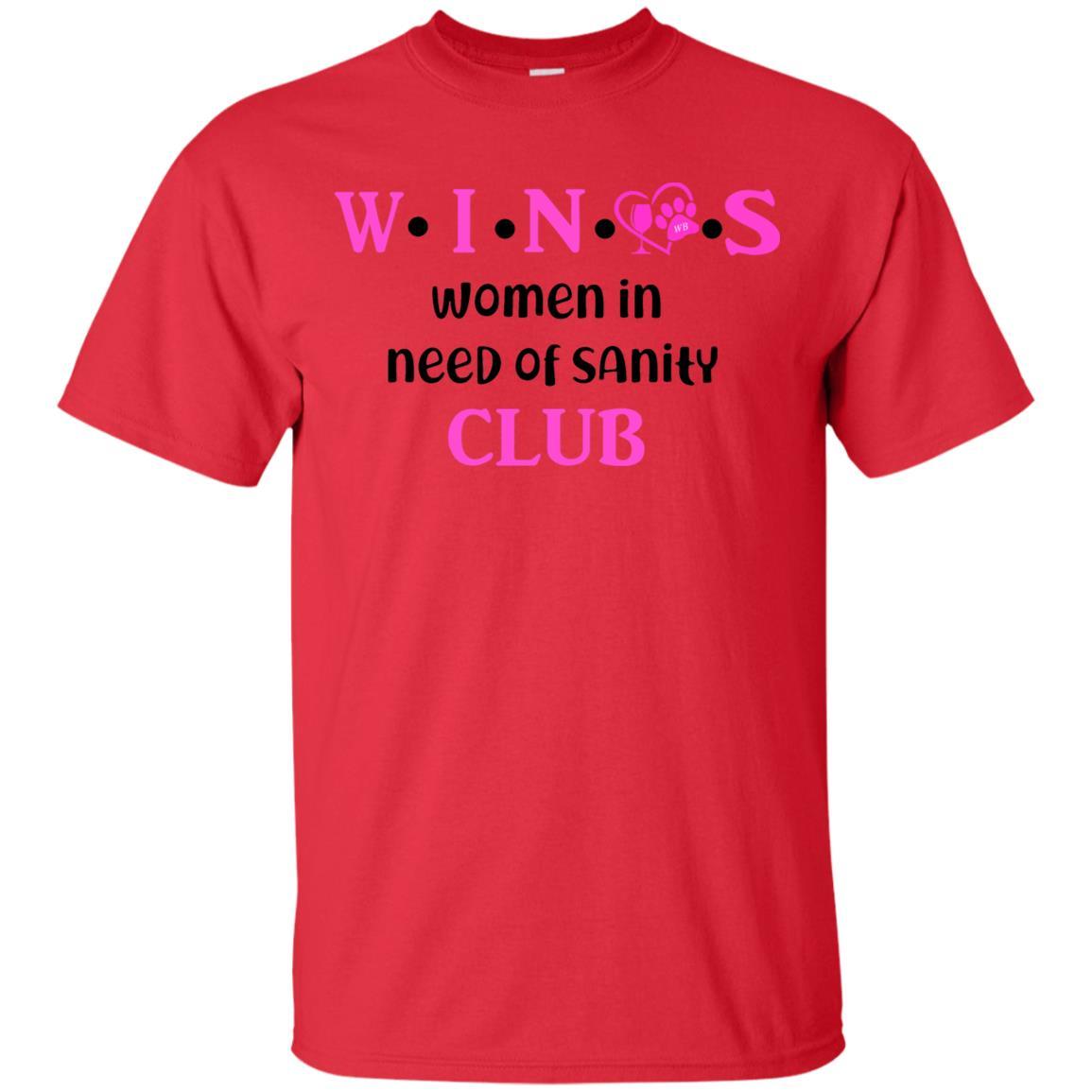 T-Shirts Red / S WineyBitches.Co WINOS Club Ultra Cotton T-Shirt (Pink Lettering) WineyBitchesCo