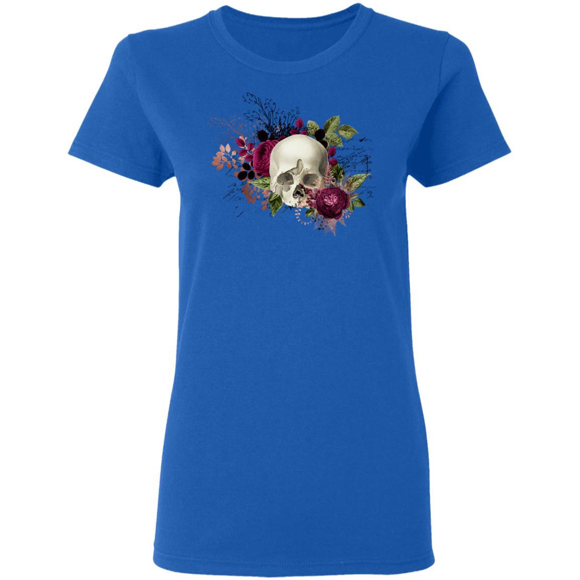 T-Shirts Royal / S Winey Bitches Co Skull Design #6 Ladies' 5.3 oz. T-Shirt WineyBitchesCo