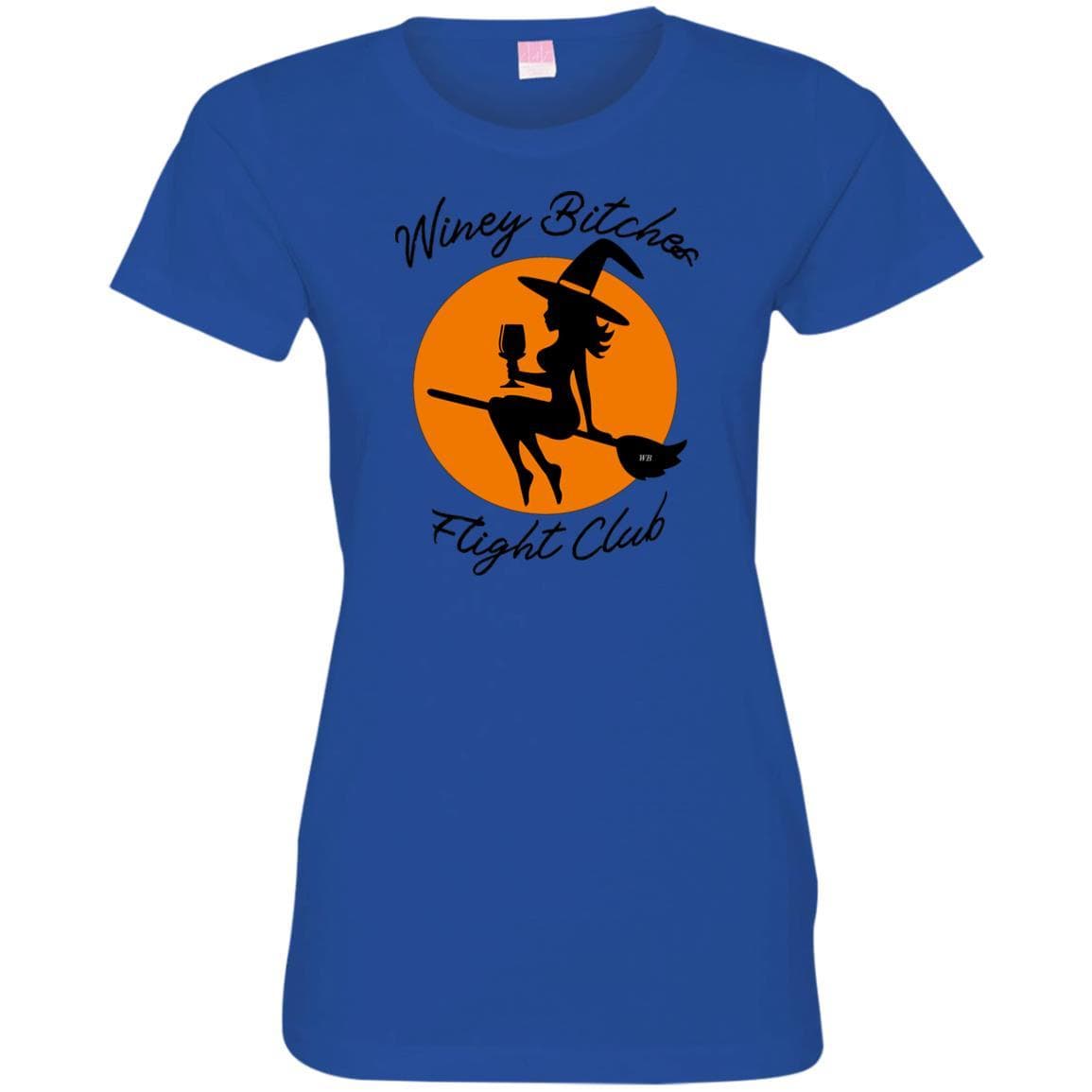 T-Shirts Royal / S WineyBitches.Co "Winey Bitches Flight Club" Ladies' Fine Jersey T-Shirt WineyBitchesCo