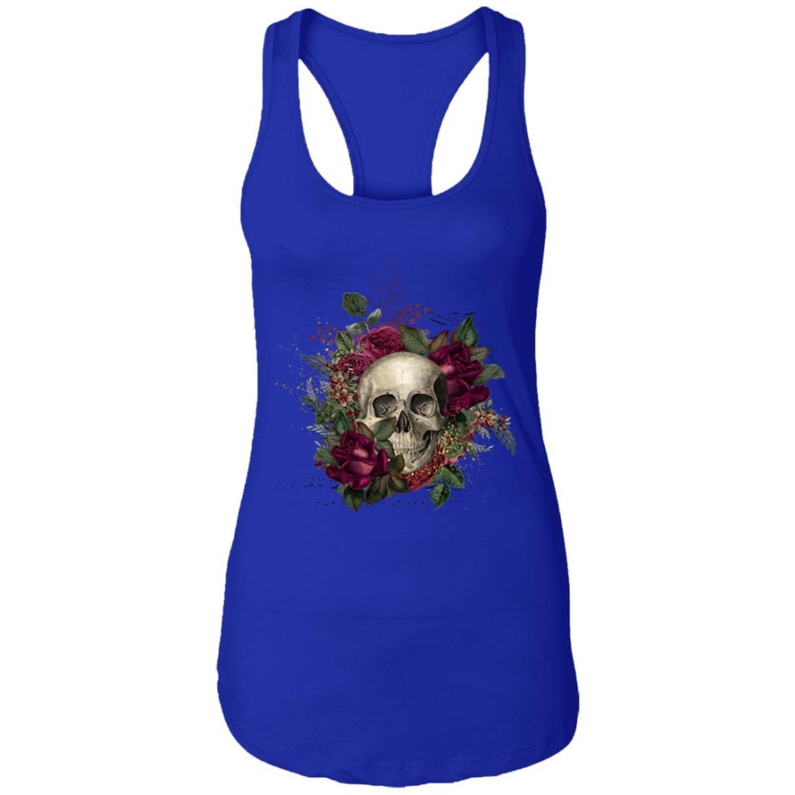 T-Shirts Royal / X-Small Winey Bitches Co Skull Design #2 Ladies Ideal Racerback Tank WineyBitchesCo