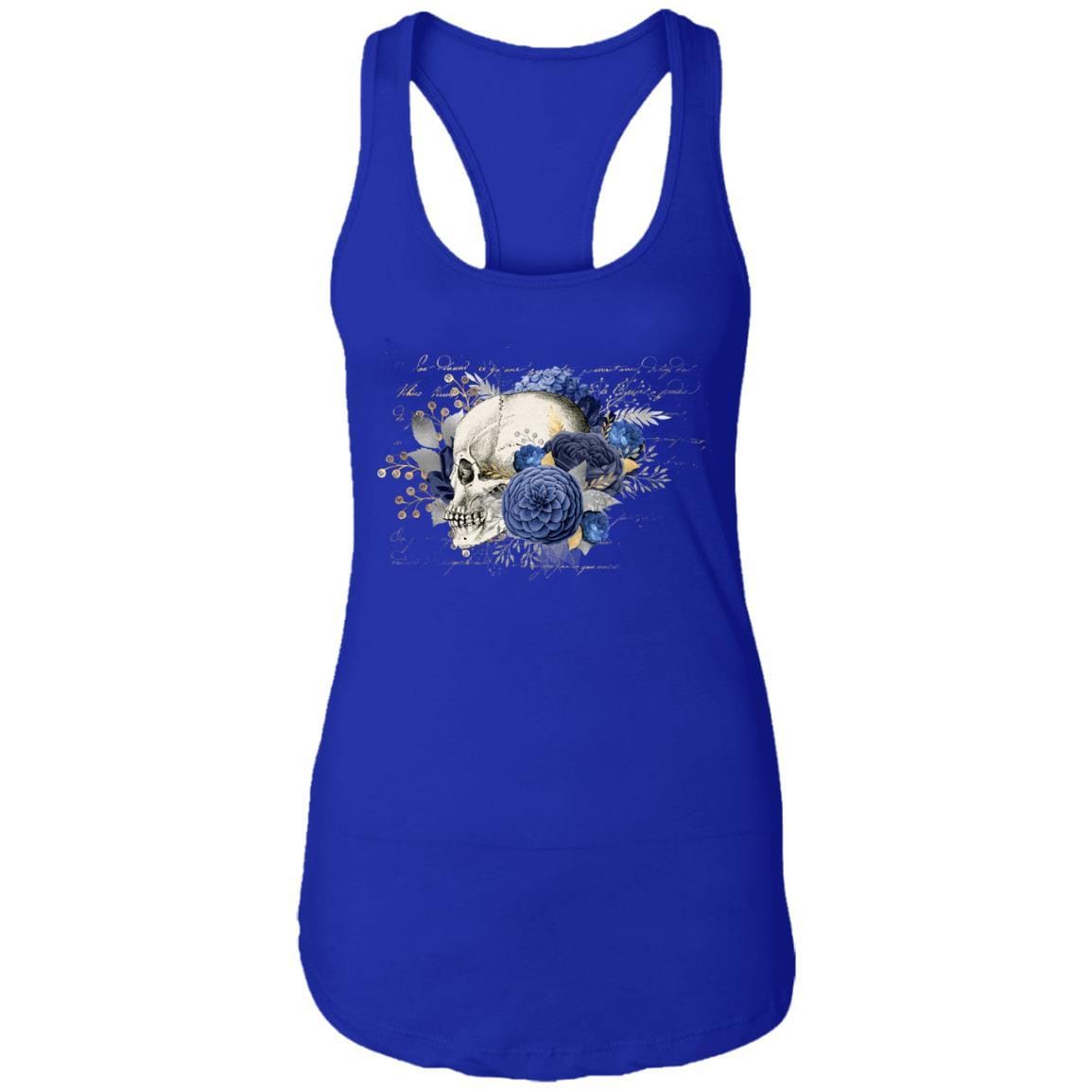 T-Shirts Royal / X-Small Winey Bitches Co Skull Design #5 Ladies Ideal Racerback Tank WineyBitchesCo