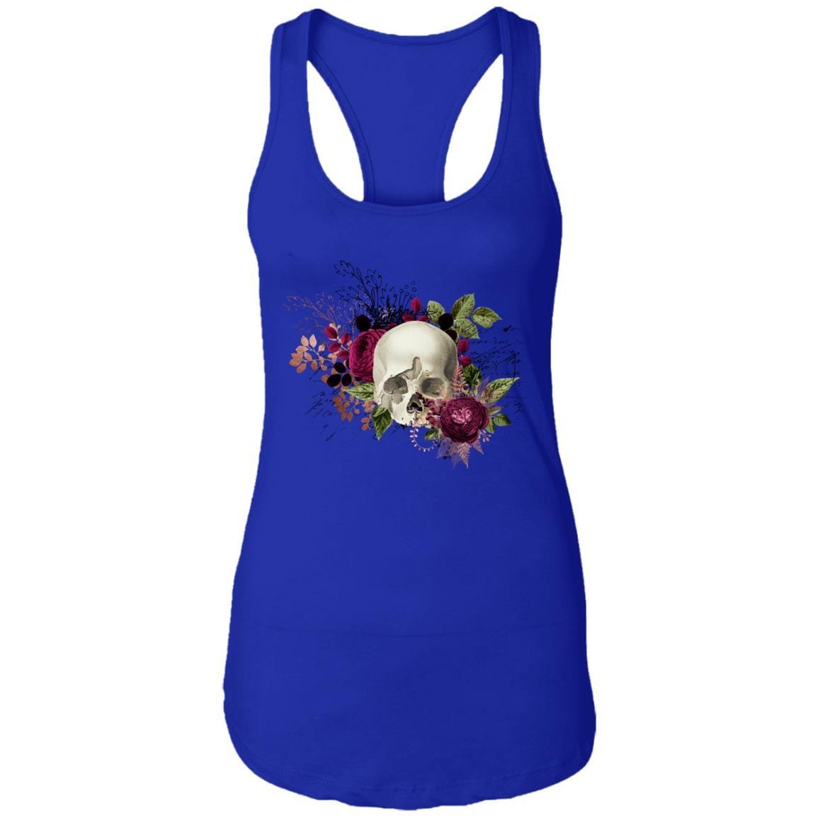 T-Shirts Royal / X-Small Winey Bitches Co Skull Design #6 Ladies Ideal Racerback Tank WineyBitchesCo