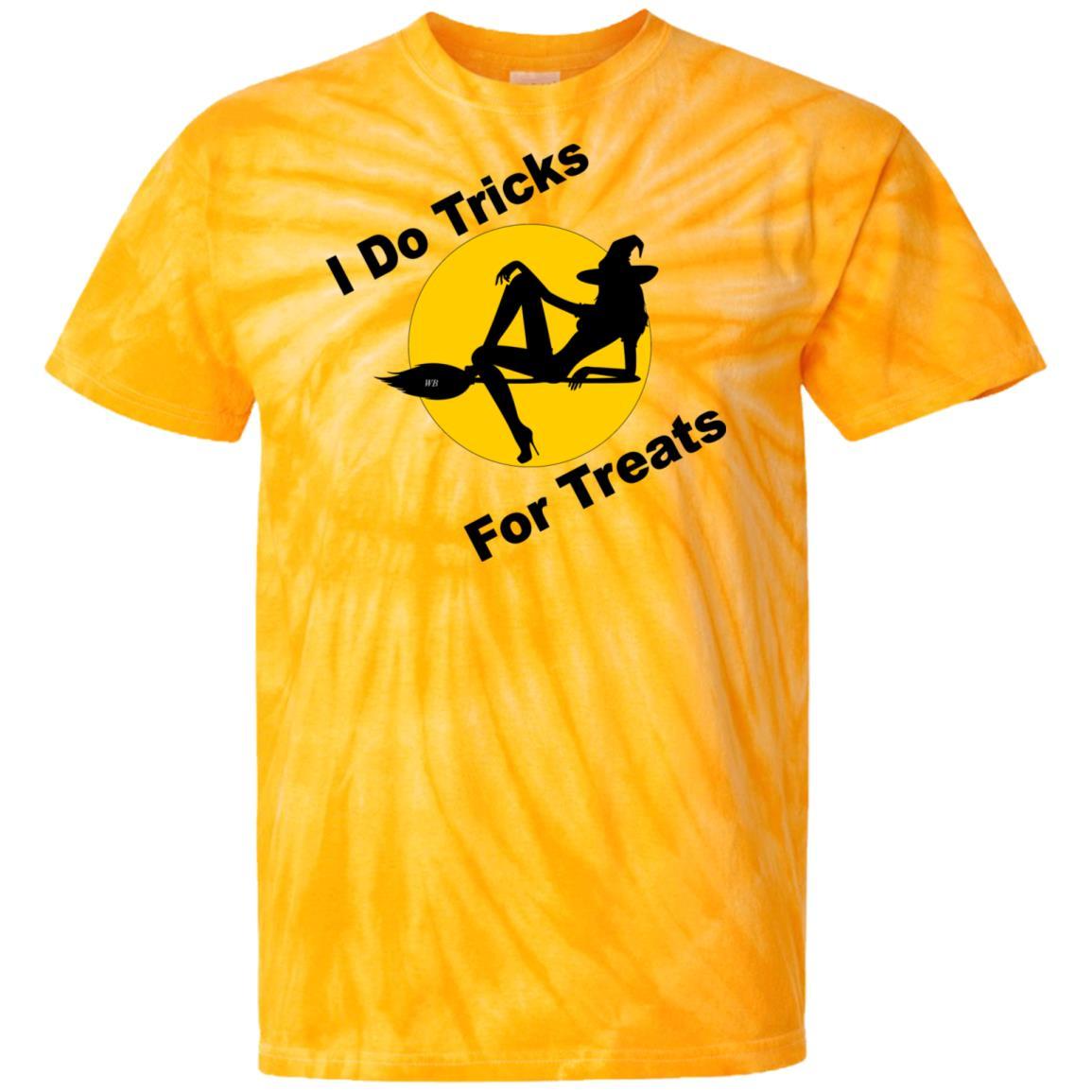 T-Shirts SpiderGold / S WineyBitches.Co "I Do Tricks For Treats" 100% Cotton Tie Dye T-Shirt WineyBitchesCo