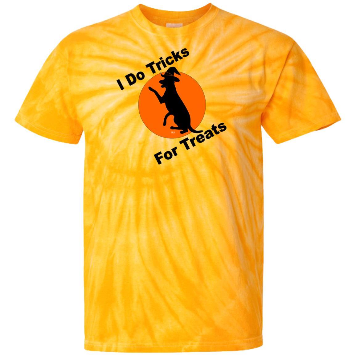 T-Shirts SpiderGold / S WineyBitches.Co "I Do Tricks For Treats" Dog- 100% Cotton Tie Dye T-Shirt WineyBitchesCo