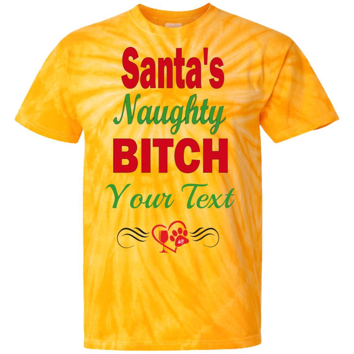 T-Shirts SpiderGold / S WineyBitches.co Santa's Naughty Bitch-Personalized Tie Dye T-Shirt WineyBitchesCo