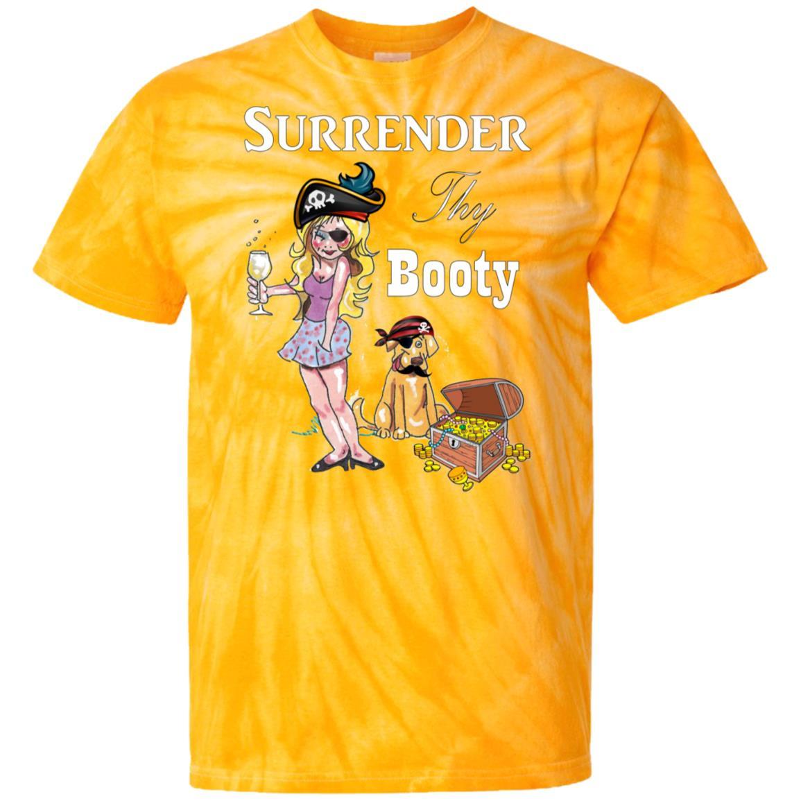 T-Shirts SpiderGold / S WineyBitches.Co Surrender Thy Booty100% Cotton Tie Dye T-Shirt WineyBitchesCo
